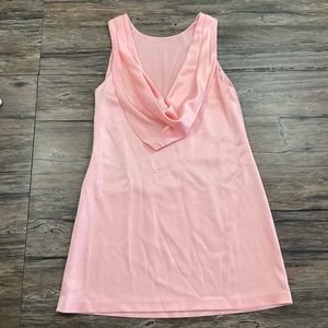 Alice + Olivia Satin Shift Dress Draped Back